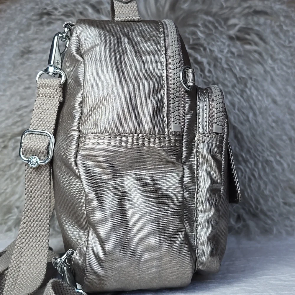 Kipling Alber Metallic Mini Backpack (NO MONKEY)